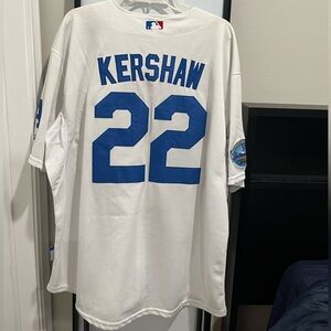 Dodgers Majestic Home White Replica Jersey